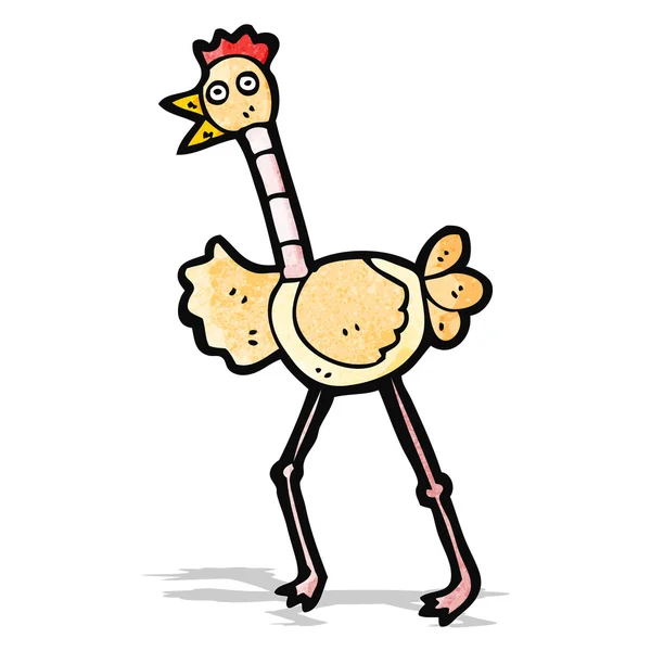 Cartoon struisvogel — Stockvector