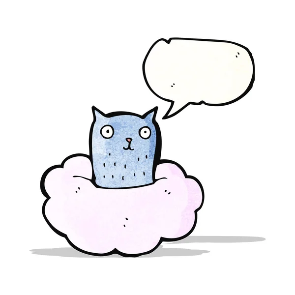卡通猫在云上 — 图库矢量图片