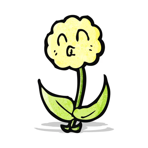 Friendly flower cartoon character — Stock Vector