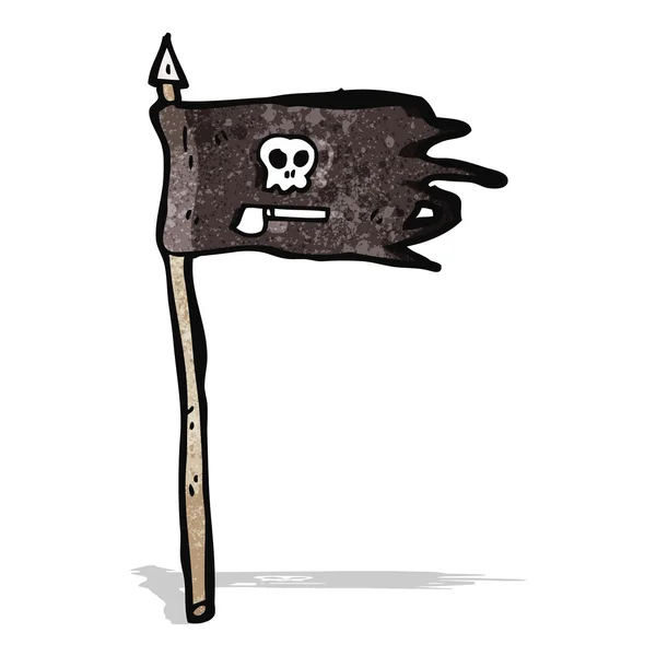 Dibujos animados bandera pirata — Vector de stock