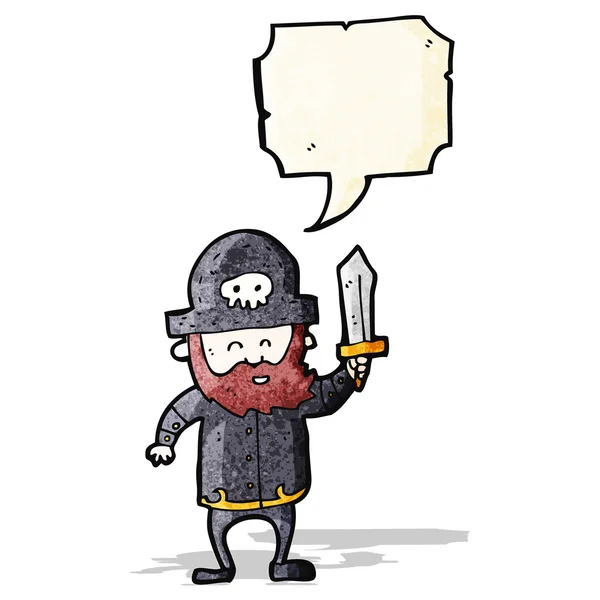 Pirate capitaine dessin animé — Image vectorielle