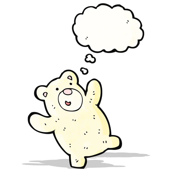 Смешная карикатура на белого медведя — стоковый вектор