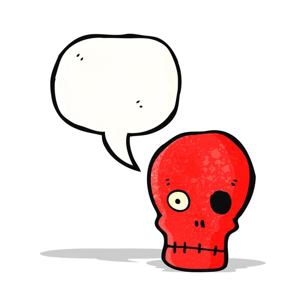 Dessin animé parlant crâne — Image vectorielle