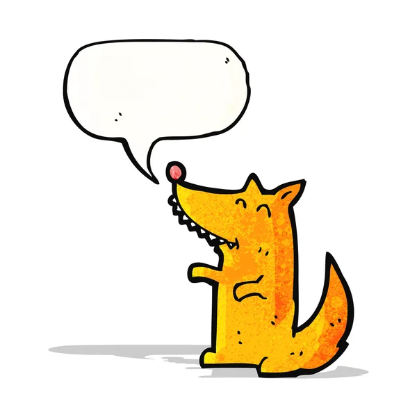 卡通狐狸用语音泡沫 — 图库矢量图片