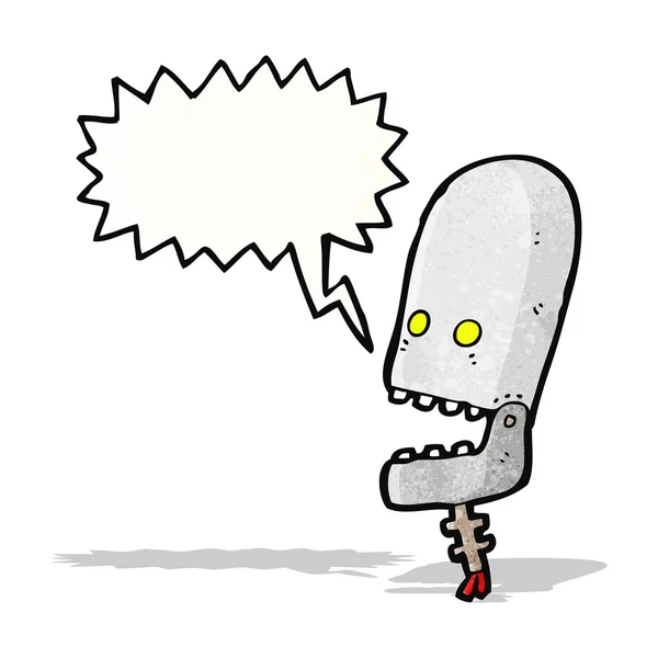 Dibujos animados hablando cabeza de robot — Archivo Imágenes Vectoriales