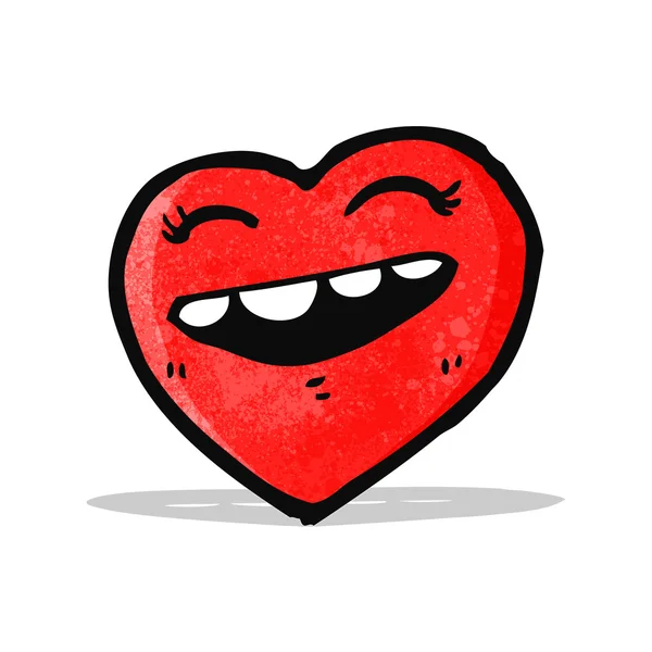 Komik kalp çizgi film karakteri — Stok Vektör