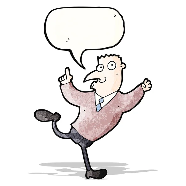 Cartoon man explaining idea — Stock Vector