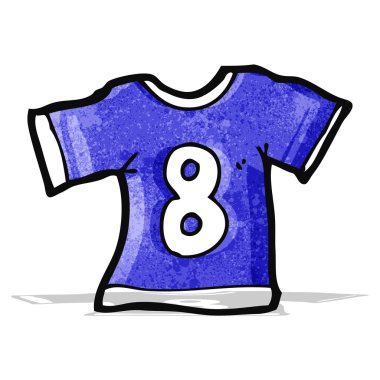 sekiz numara ile karikatür spor gömlek