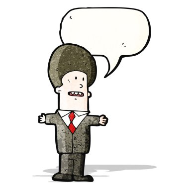 karikatür işadamı konuşuyor