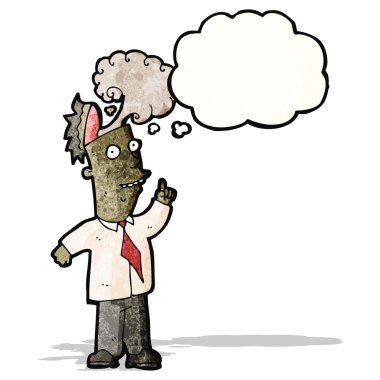 çizgi adam ısınmış beyin ile