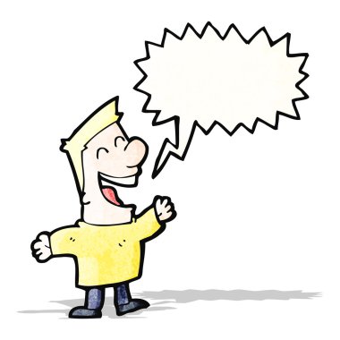 karikatür gülen adam