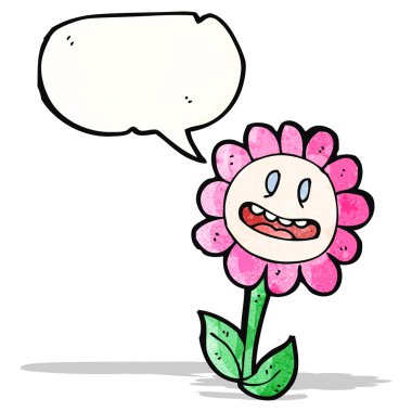 Retro karikatür çiçek