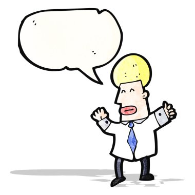 çizgi film sarışın işadamı