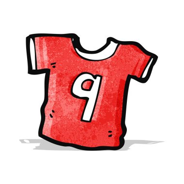Dokuz numara ile karikatür spor gömlek