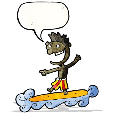 karikatür sörfçü