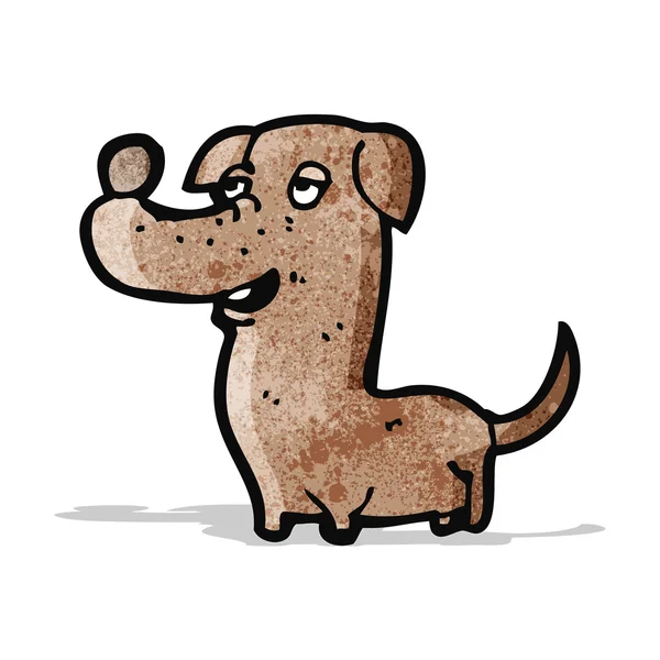 Engraçado pequeno cão desenhos animados — Vetor de Stock