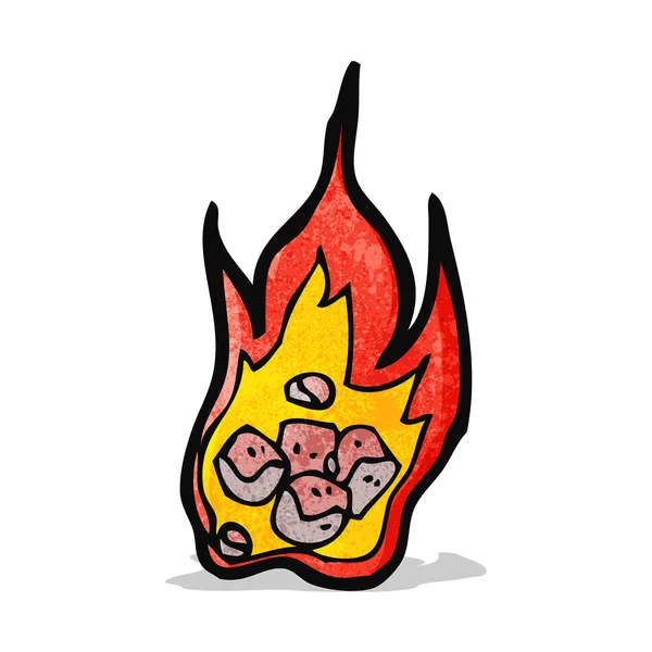 Carbones quemados de dibujos animados — Vector de stock