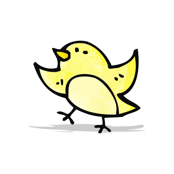 Dessin animé petit oiseau gribouille — Image vectorielle