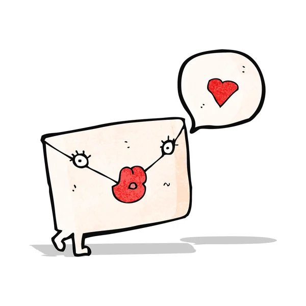 Επιστολή αγάπης κινουμένων σχεδίων — Διανυσματικό Αρχείο
