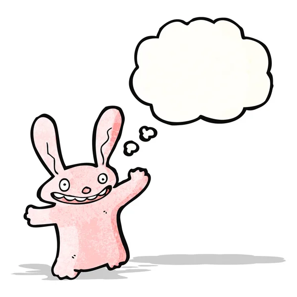 Карикатурно-розовый кролик — стоковый вектор