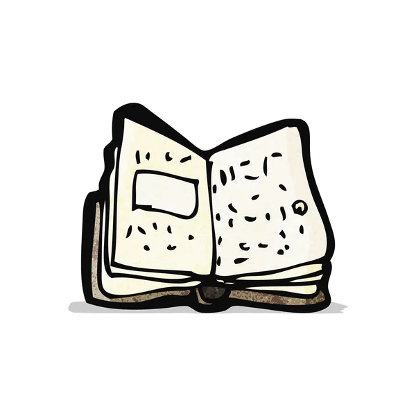 Libro abierto de dibujos animados — Vector de stock