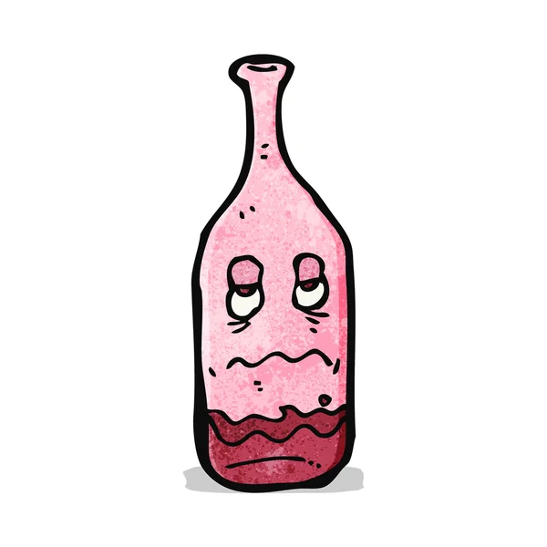 Bouteille de vin rouge personnage de dessin animé — Image vectorielle