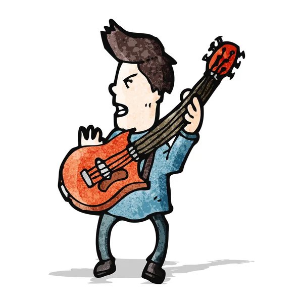 Cartoon gitarrspelare — Stock vektor