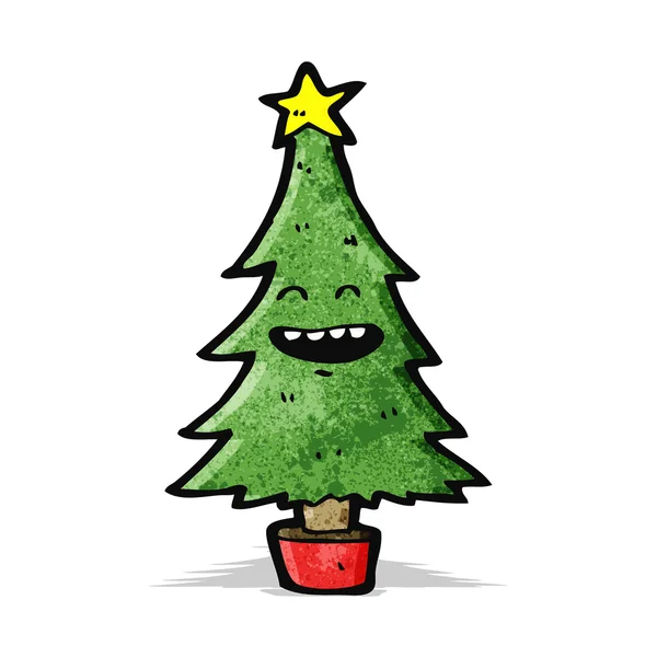 Árbol de Navidad de dibujos animados — Vector de stock