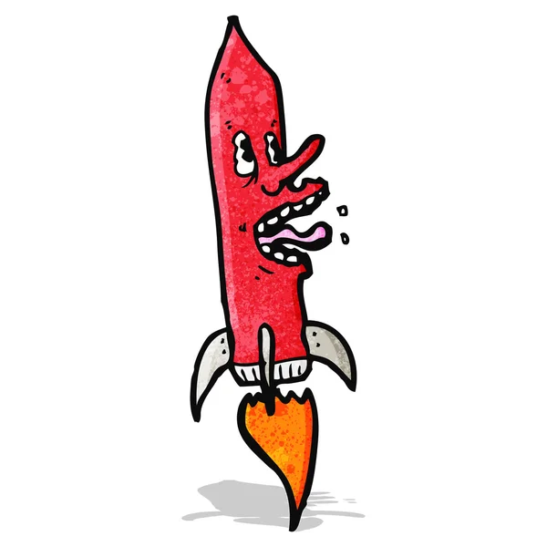 Missile de bande dessinée — Image vectorielle