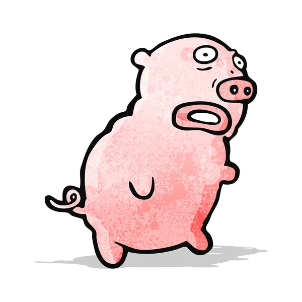 Уродливая свинья — стоковый вектор