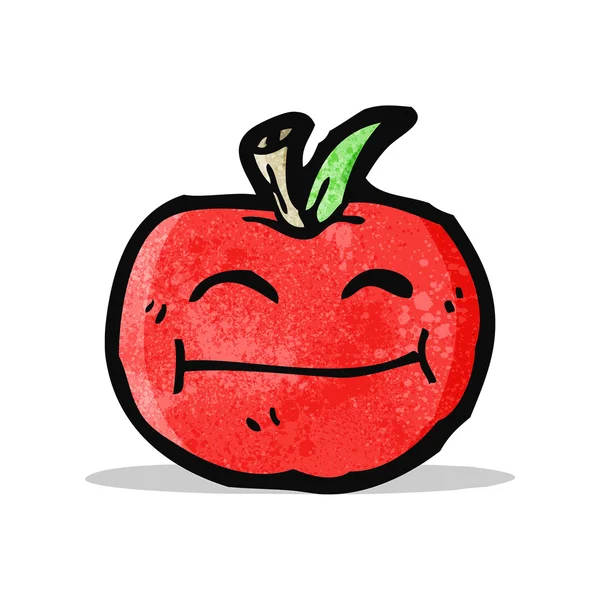 Desenhos animados de maçã feliz — Vetor de Stock
