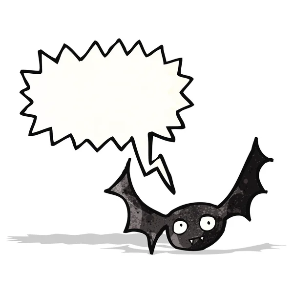 Halloween bat with speech bubble — Stock Vector