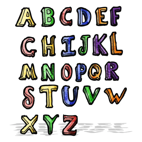 Cartoon alphabet — Stock Vector