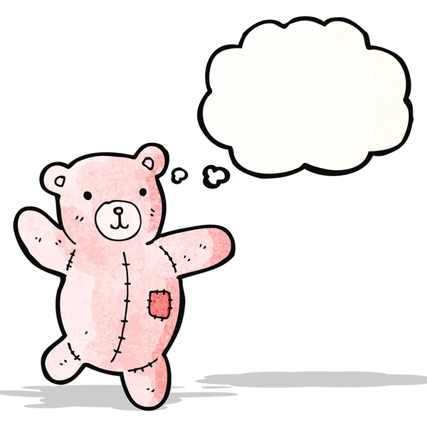 Cartoon roze teddybeer — Stockvector