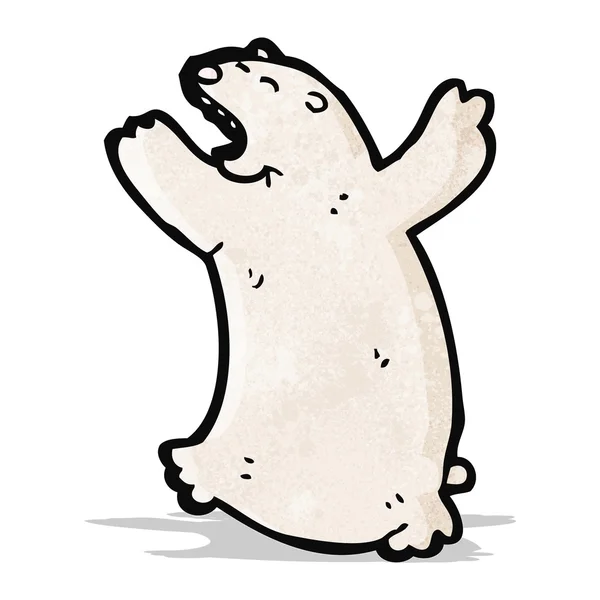 Dibujos animados oso polar — Vector de stock