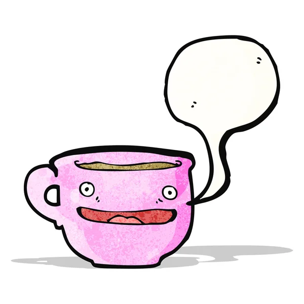 Taza de té de dibujos animados — Vector de stock