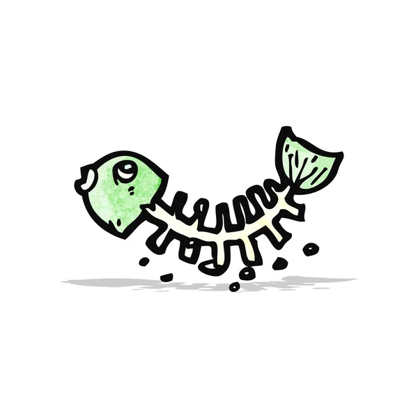 Huesos de pescado de dibujos animados — Vector de stock