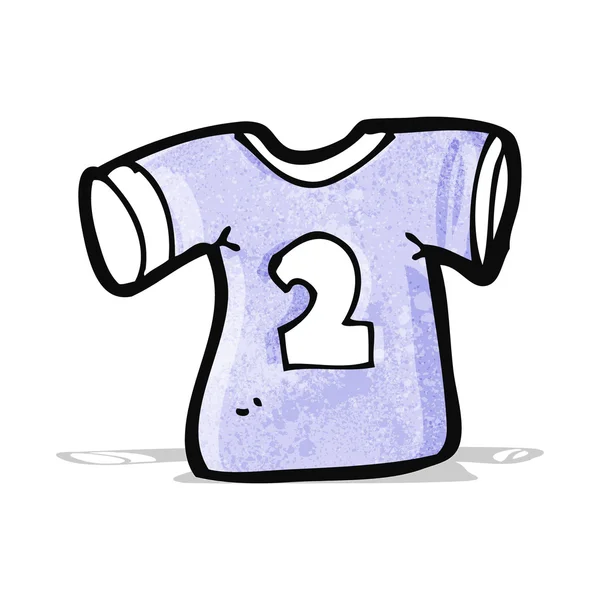 番号 2 を持つ漫画スポーツ シャツ — ストックベクタ