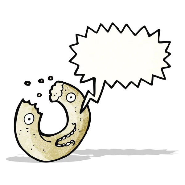 Dessin animé parlant beignet — Image vectorielle