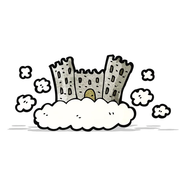 Замок в небе мультфильм — стоковый вектор
