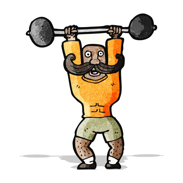 Cartoon circus strong man — Stock Vector