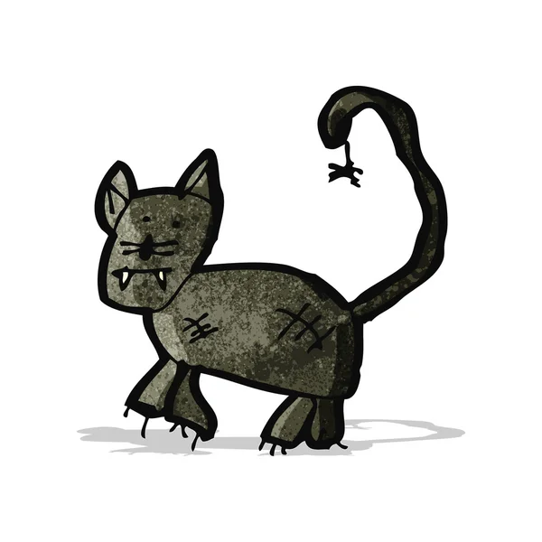 Barnets ritning av en svart katt — Stock vektor
