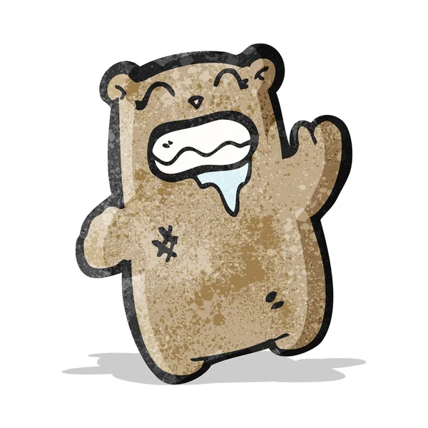 Cartoon gross waving bear — Stock Vector