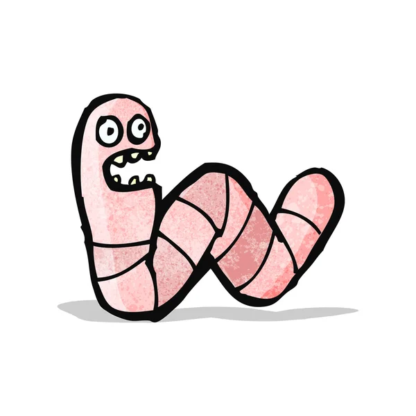 Crazy worm cartoon — Stock Vector