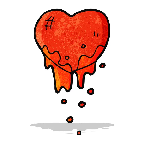 Simbolo del cuore del cartone animato — Vettoriale Stock