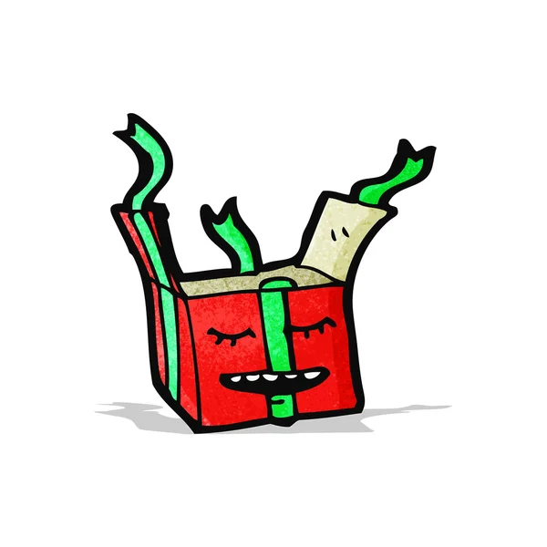 Christmas present cartoon character — Stockový vektor