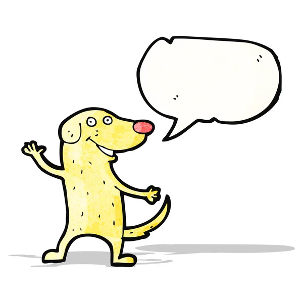 Kreslený pes s bublinou řeči — Stockový vektor
