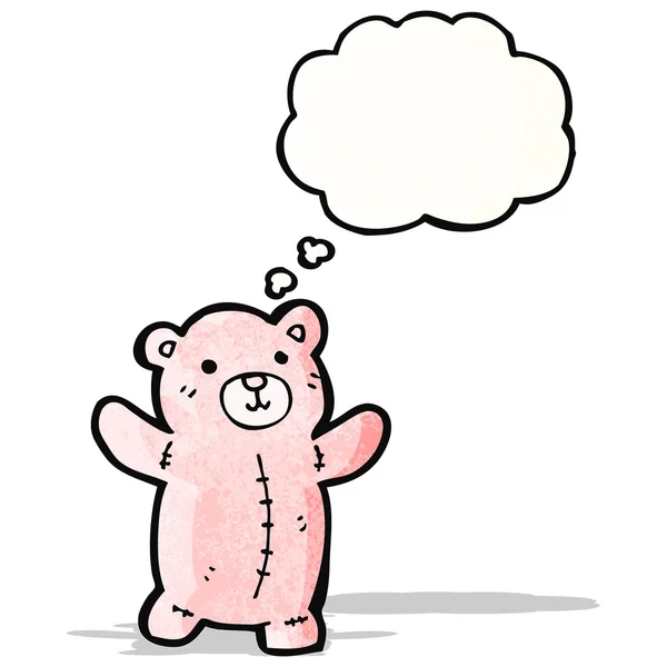 Cartoon roze teddybeer — Stockvector