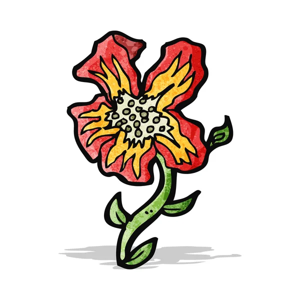 Rzadki kwiat kreskówka — Wektor stockowy