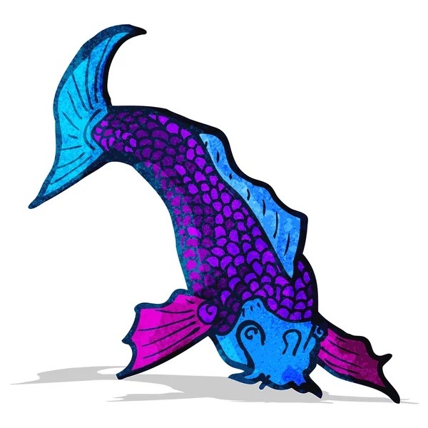 Kreslené japonské ryby tattoo — Stockový vektor